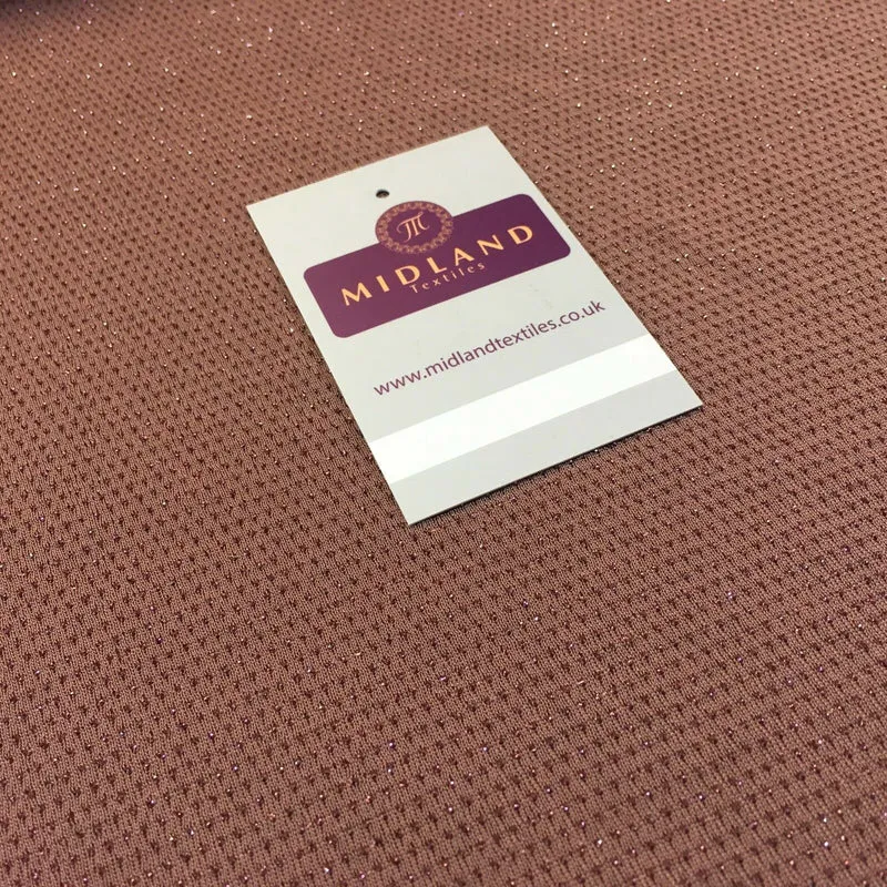 Taupe Brown Jersey Shimmer Lurex dress fabric 58" M720-31 Mtex