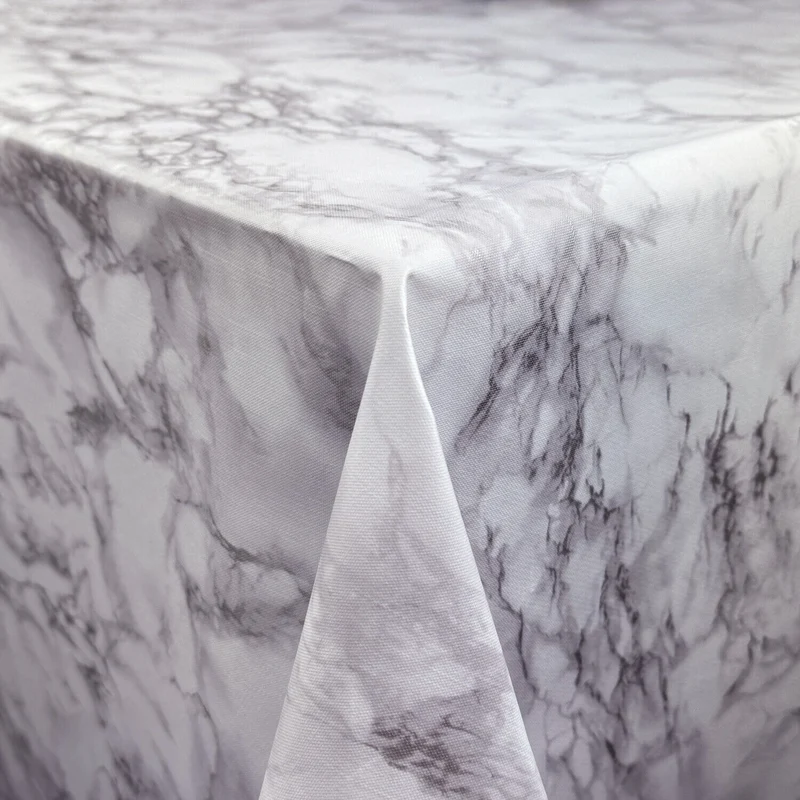 PVC Embossed Itailian marble leaves floral tablecloth fabric