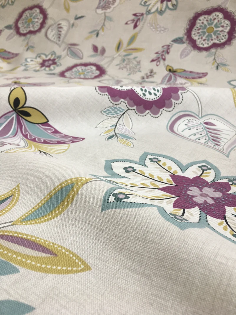 Dekostoff Floral - damson