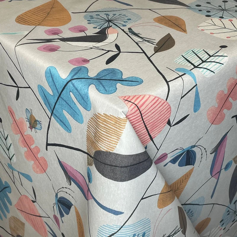 textile Tischdecke Jacquard beschichtete Baumwolle WATERHOUSE bunt floral eckig rund oval