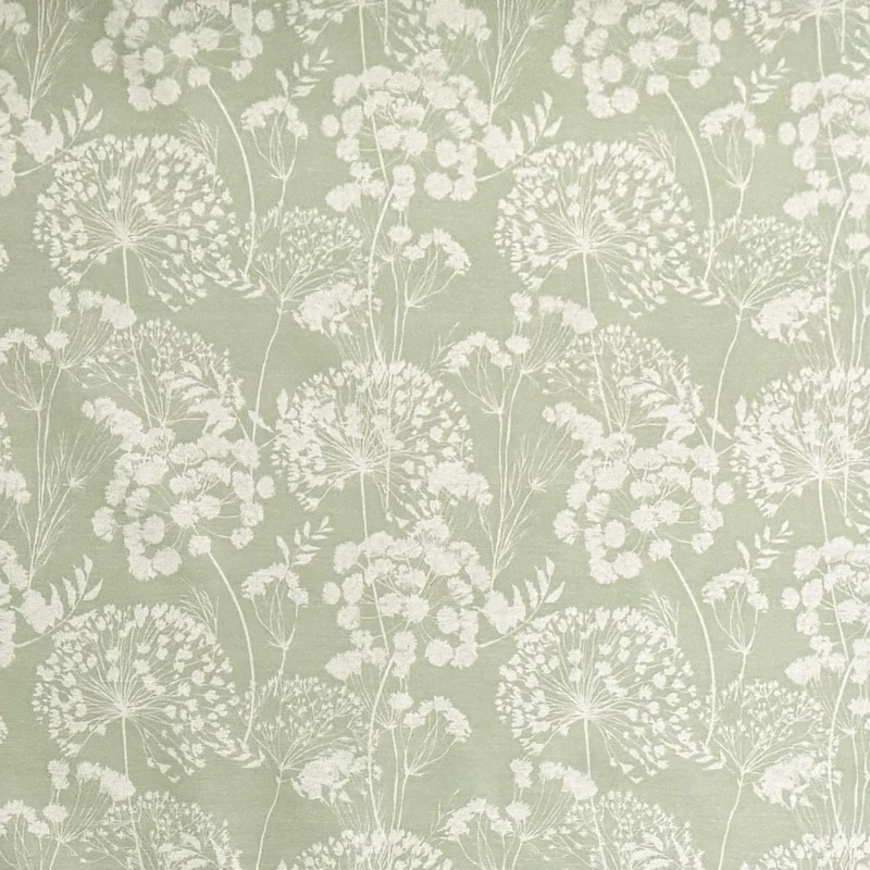 Jacquard Tischdecke aus beschichteter Baumwolle mit Fleckenschutz CERES mintgrün Blumenwiese Pusteblumen eckig rund oval