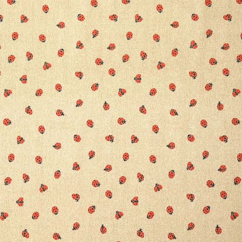 Jacquard Tischdecke aus beschichteter Baumwolle mit Fleckenschutz ADALIA Marienkäfer eckig rund oval