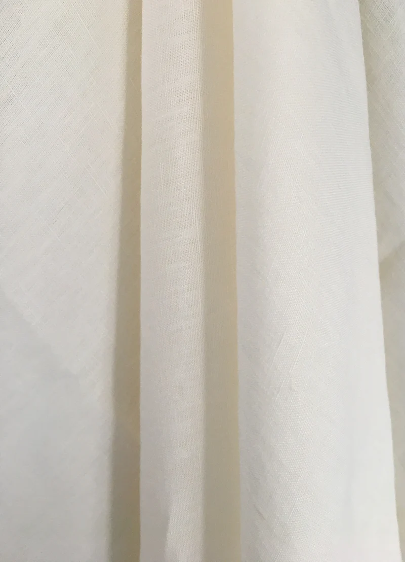 Gardinenstoff Lino Uni - ivory 300 cm