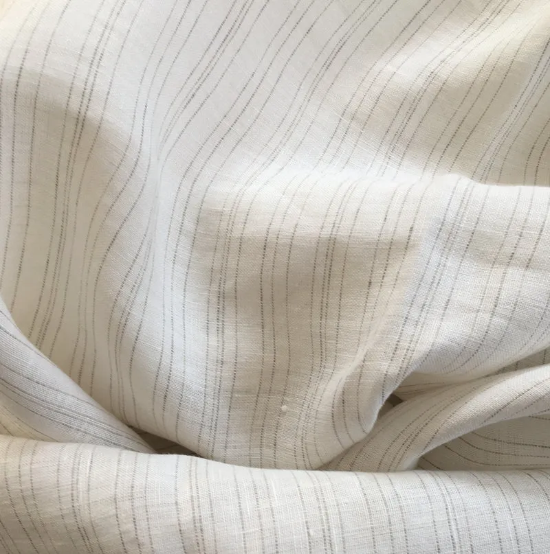 Gardinenstoff Lino Stripe - nature 310 cm
