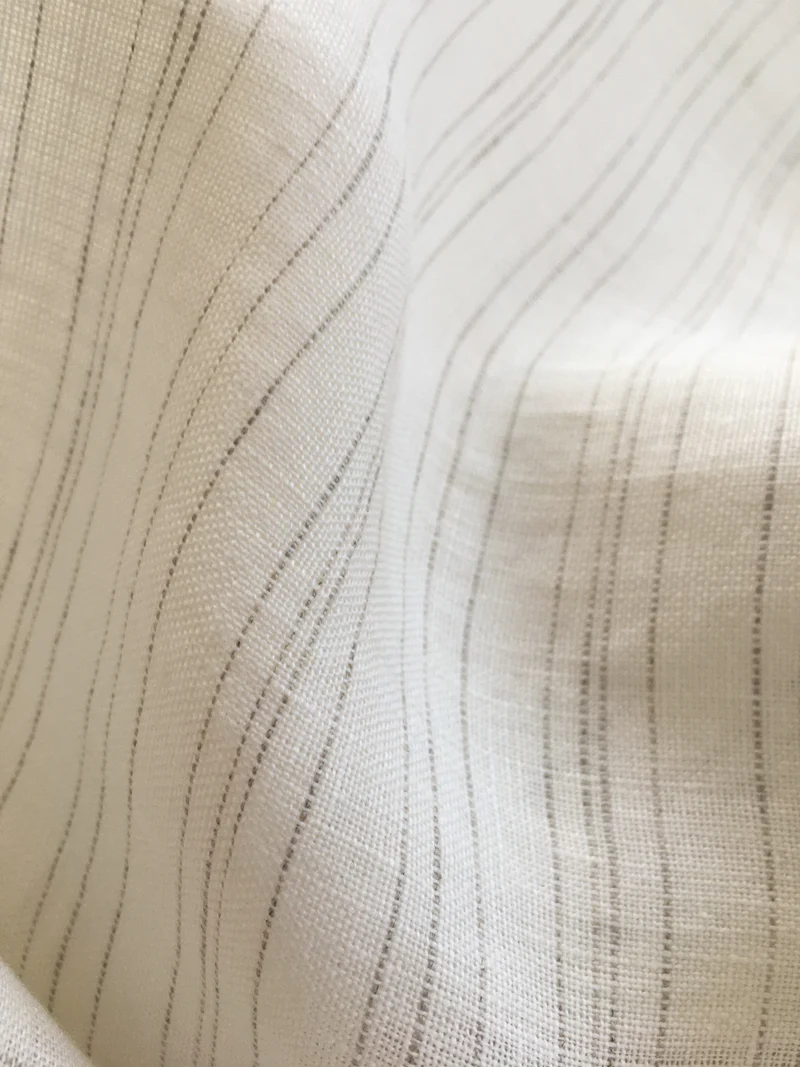 Gardinenstoff Lino Stripe - nature 310 cm