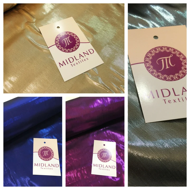Metallic Lurex shiny foil lame fancy dress fabric 44" Wide M98 Mtex