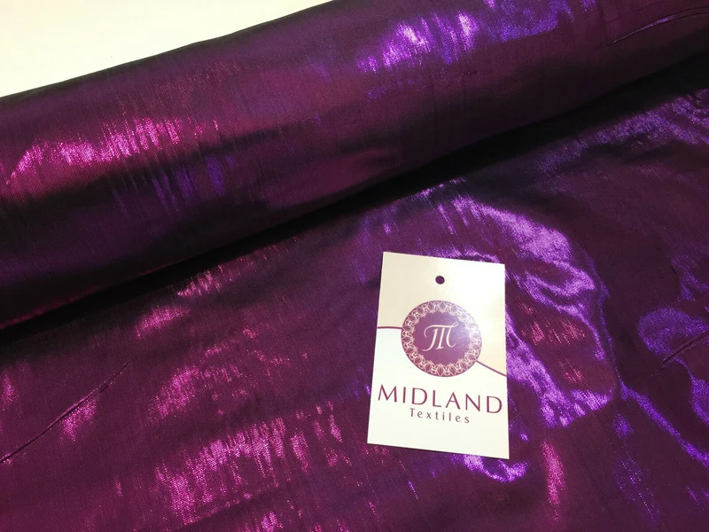 Metallic Lurex shiny foil lame fancy dress fabric 44" Wide M98 Mtex