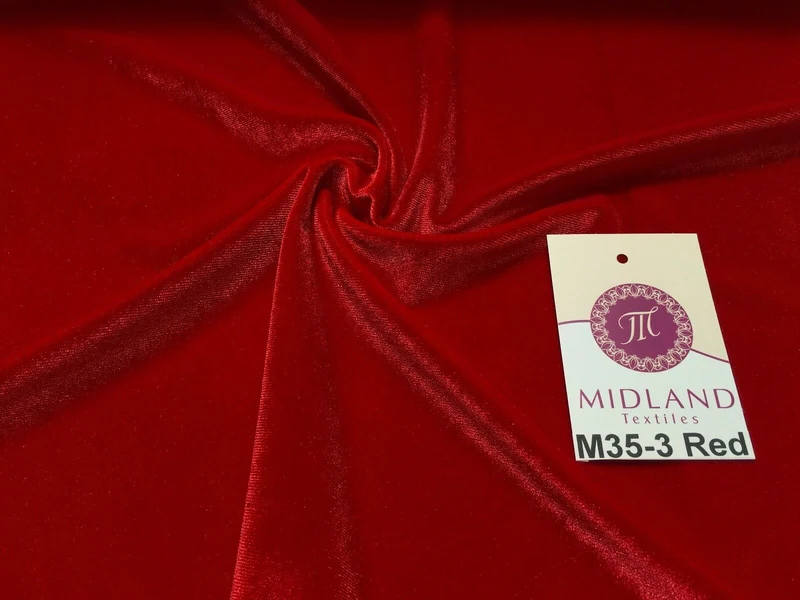 Spandex Velvet Velour Stretch Fabric - 58" Wide 4-Way Stretch M35