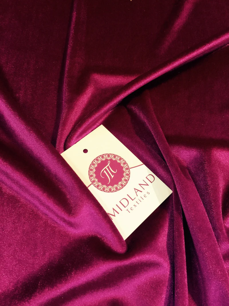 Spandex Velvet Velour Stretch Fabric - 58" Wide 4-Way Stretch M35