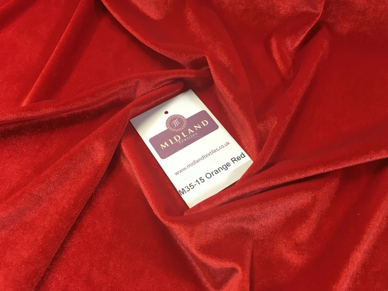 Spandex Velvet Velour Stretch Fabric - 58" Wide 4-Way Stretch M35