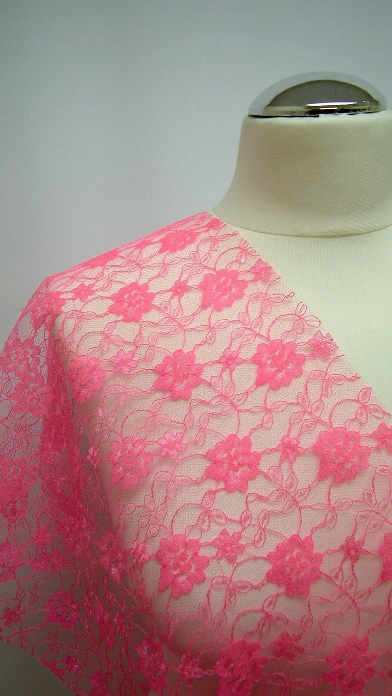 Floral Lace Net Fabric (Per Metre) Midtex 45" Wide M184