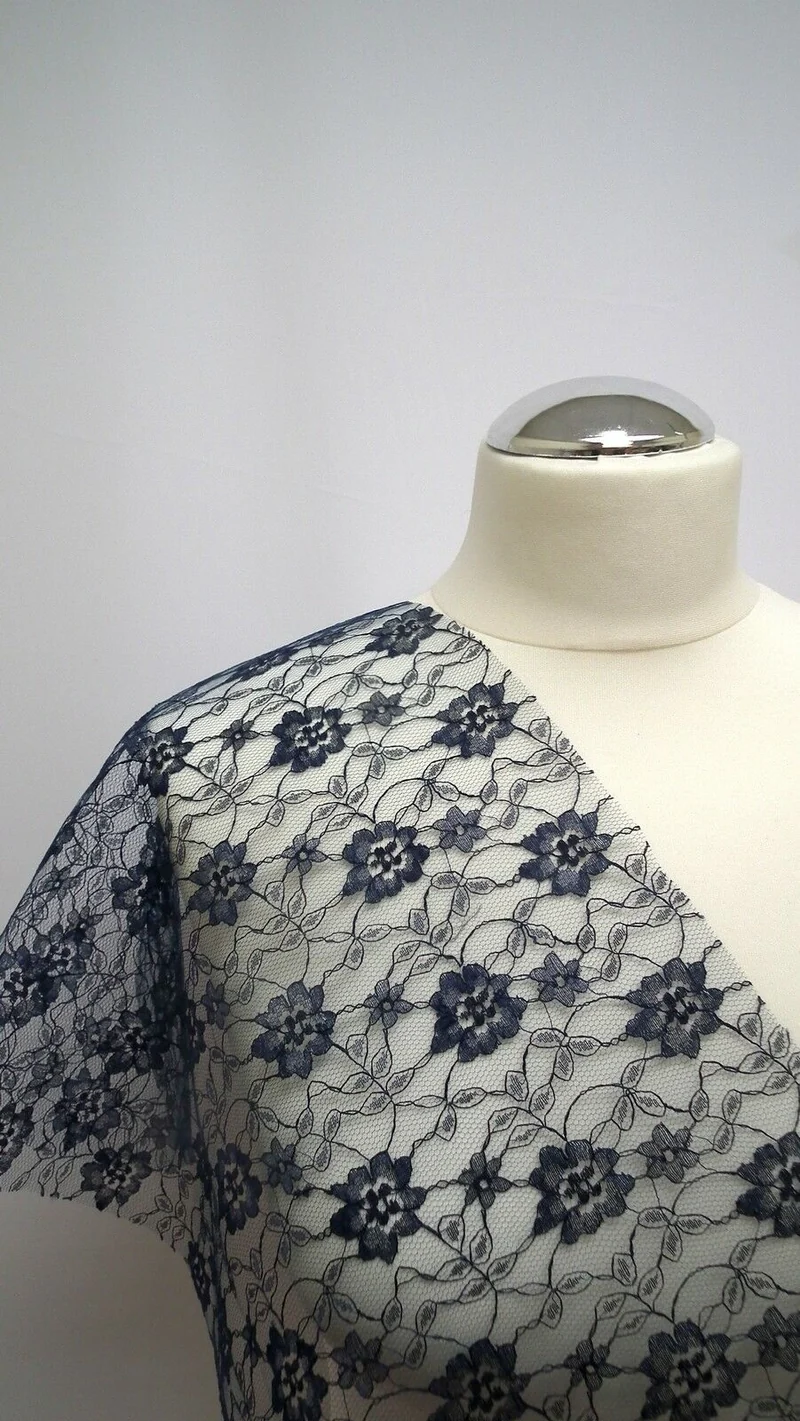 Floral Lace Net Fabric (Per Metre) Midtex 45" Wide M184