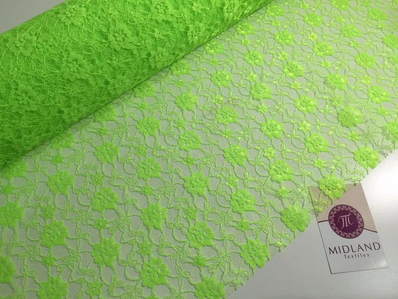 Floral Lace Net Fabric (Per Metre) Midtex 45" Wide M184