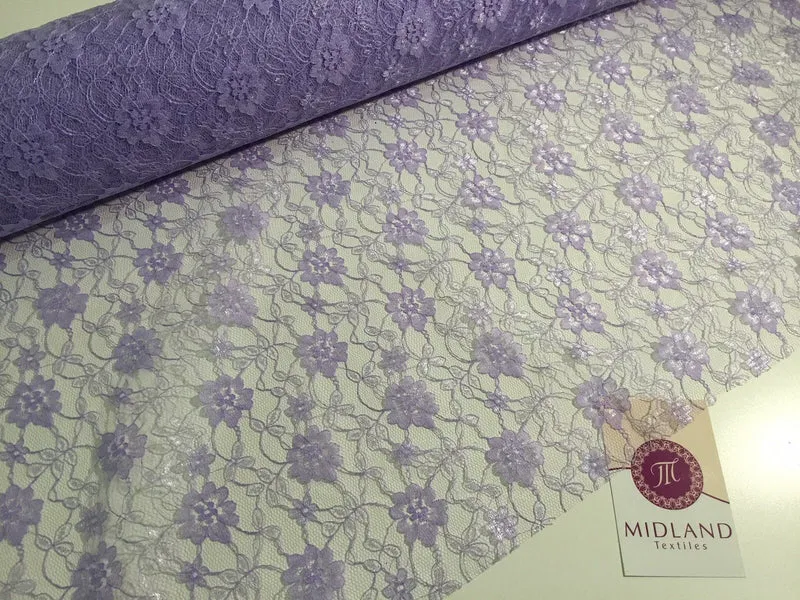 Floral Lace Net Fabric (Per Metre) Midtex 45" Wide M184