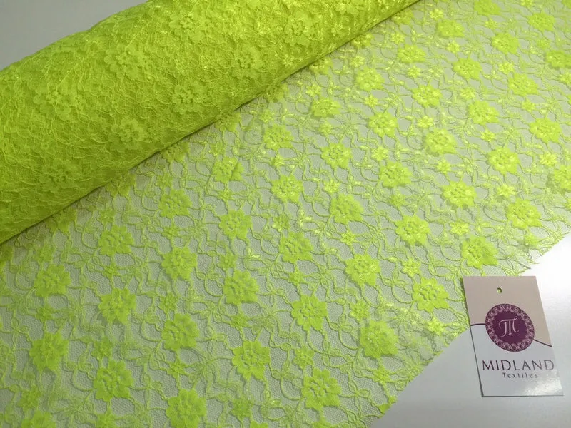 Floral Lace Net Fabric (Per Metre) Midtex 45" Wide M184