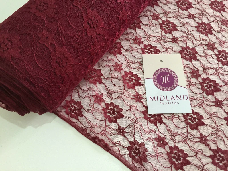 Floral Lace Net Fabric (Per Metre) Midtex 45" Wide M184