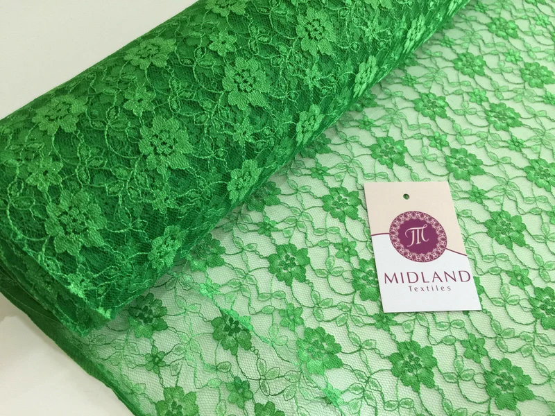 Floral Lace Net Fabric (Per Metre) Midtex 45" Wide M184