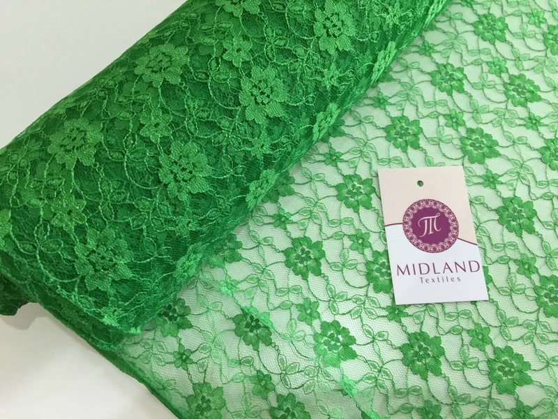 Floral Lace Net Fabric (Per Metre) Midtex 45" Wide M184
