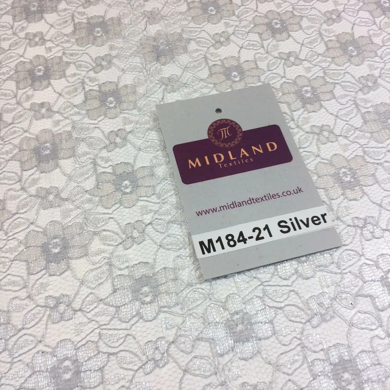 Floral Lace Net Fabric (Per Metre) Midtex 45" Wide M184