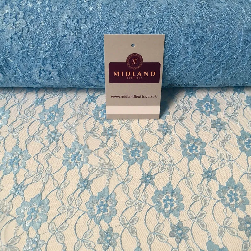 Floral Lace Net Fabric (Per Metre) Midtex 45" Wide M184