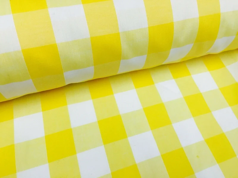 Timeless 1-inch Gingham Check Polycotton Fabric - 44" Wide - M31 Mtex