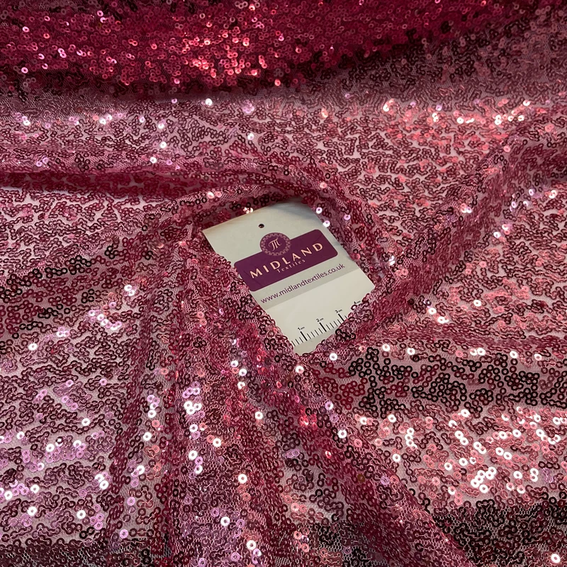 SENSATIONAL 3MM SEW ON ALL OVER SEQUINS ON NET FABRIC 50" WIDE DRESS FABRIC M1797 MTEX