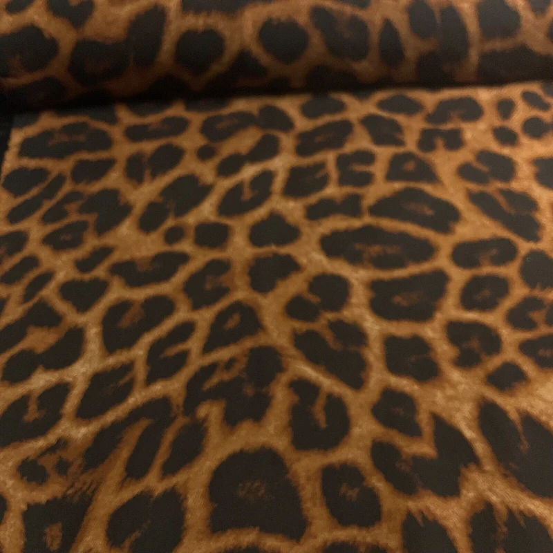 Animal Print printed chiffon leopard brown sewing scarf fabric M1613