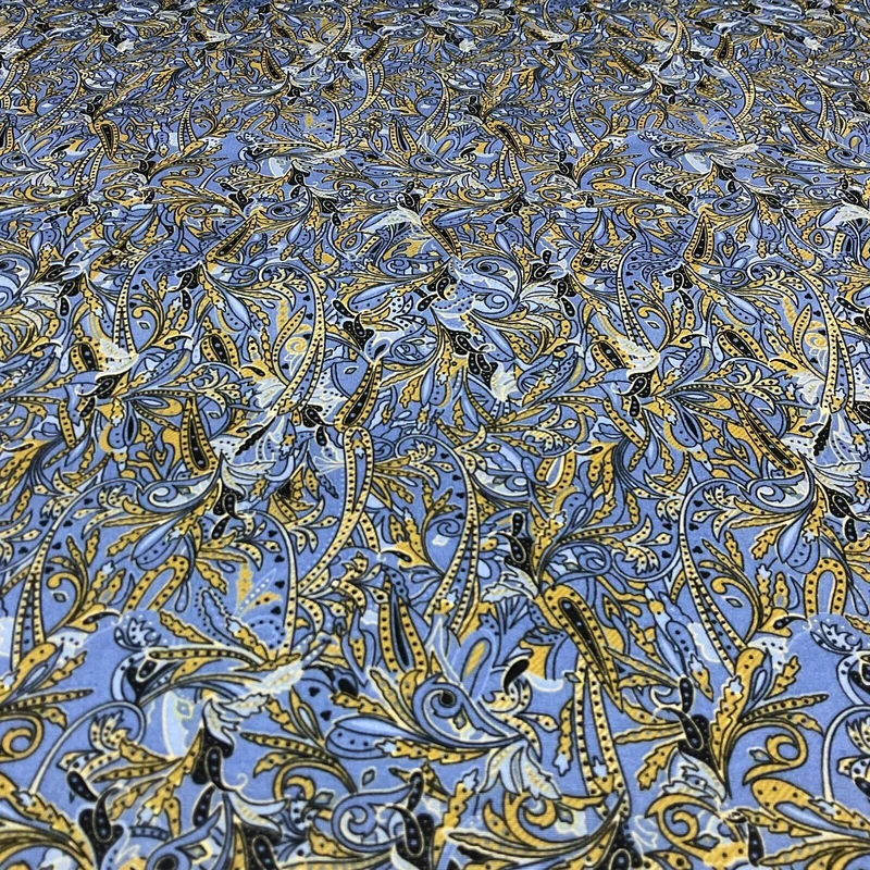 Vintage Paisley Cotton Poplin printed dress craft fabric 112cm wide M1743