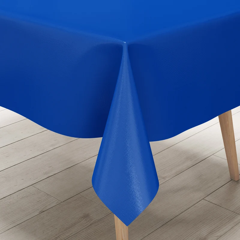 Wachstuch Tischdecke blau royalblau einfarbig unifarben uni295 eckig rund oval