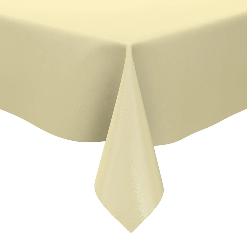 Wachstuch Tischdecke beige einfarbig unifarben uni7 eckig rund oval