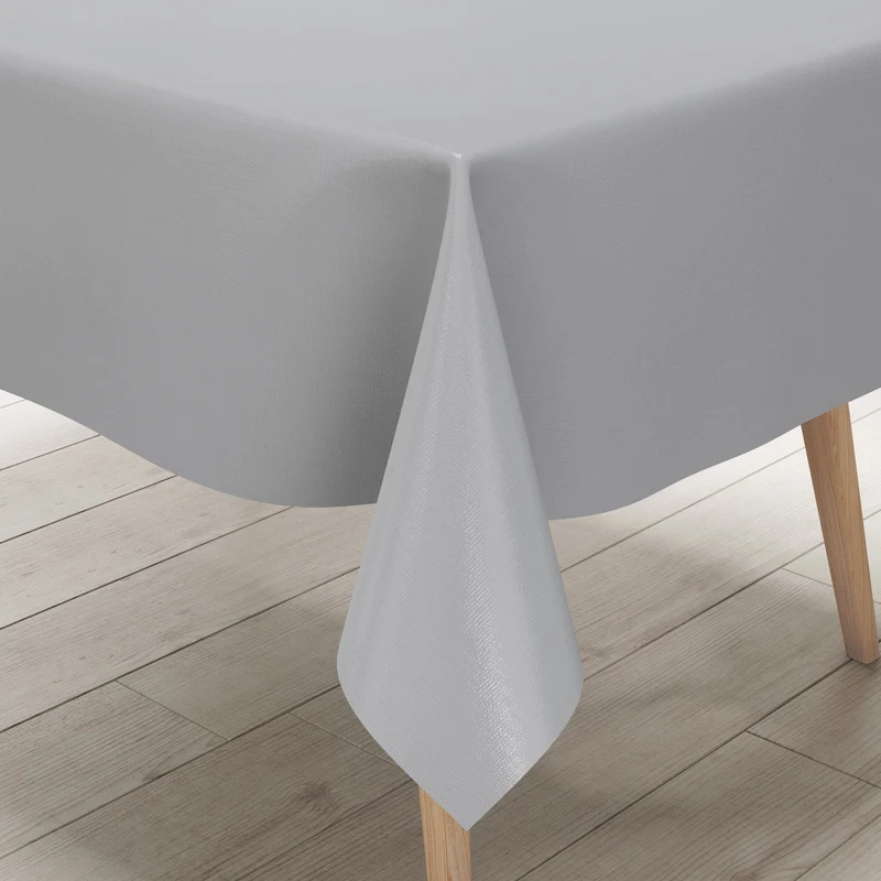 Wachstuch Tischdecke grau einfarbig unifarben uni422 eckig rund oval