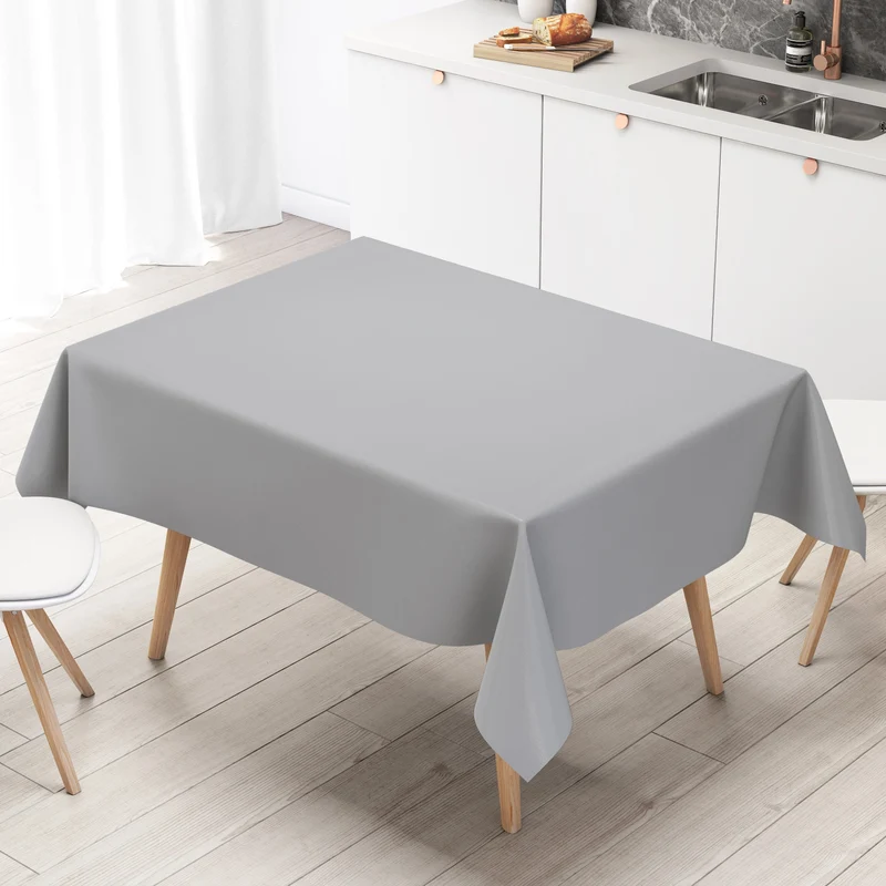 Wachstuch Tischdecke grau einfarbig unifarben uni422 eckig rund oval