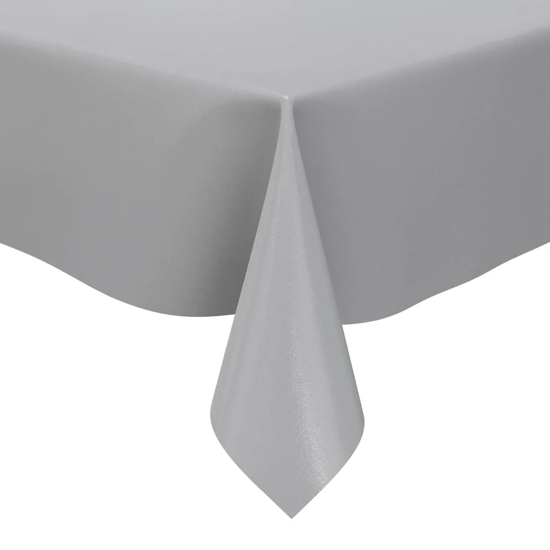 Wachstuch Tischdecke grau einfarbig unifarben uni422 eckig rund oval