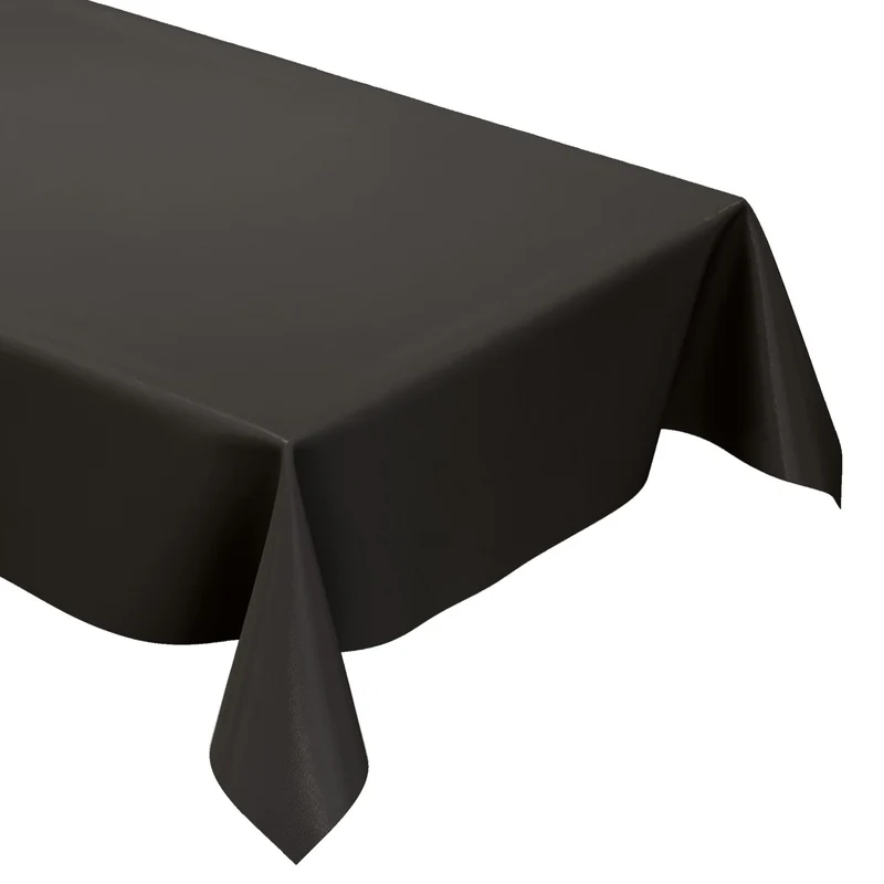 Wachstuch Tischdecke schwarz einfarbig unifarben uni24 eckig rund oval