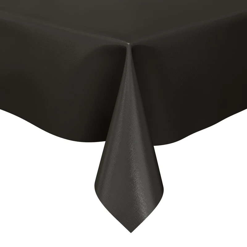 Wachstuch Tischdecke schwarz einfarbig unifarben uni24 eckig rund oval