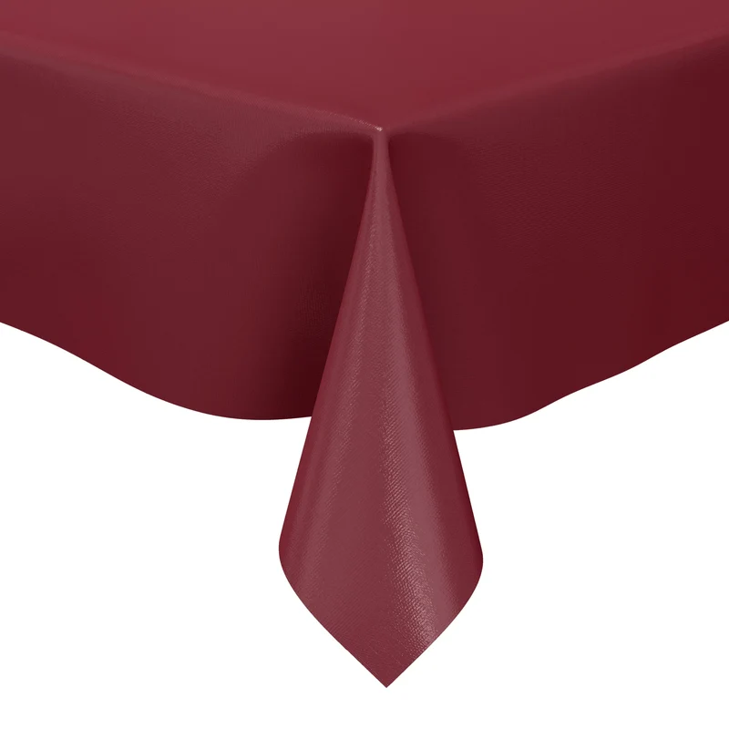 Wachstuch Tischdecke bordeaux weinrot einfarbig unifarben uni209 eckig rund oval