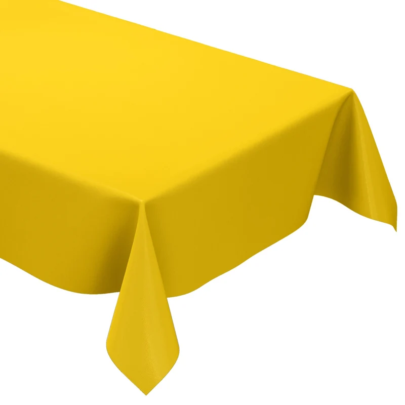 Wachstuch Tischdecke gelb einfarbig unifarben uni109 eckig rund oval