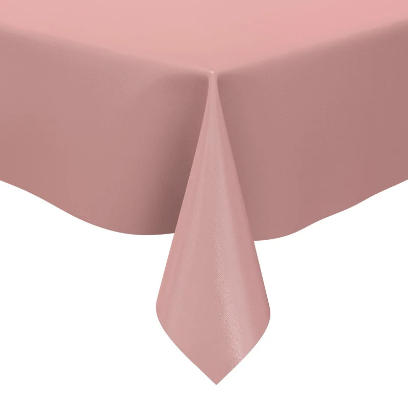 Wachstuch Tischdecke rosa einfarbig unifarben uni210 eckig rund oval