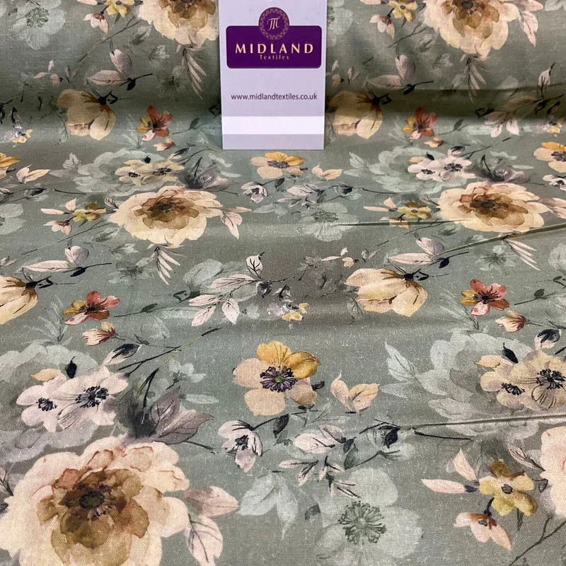 Summer floral lightweight Cotton Lawn dress Fabric Sold per Metre M1831