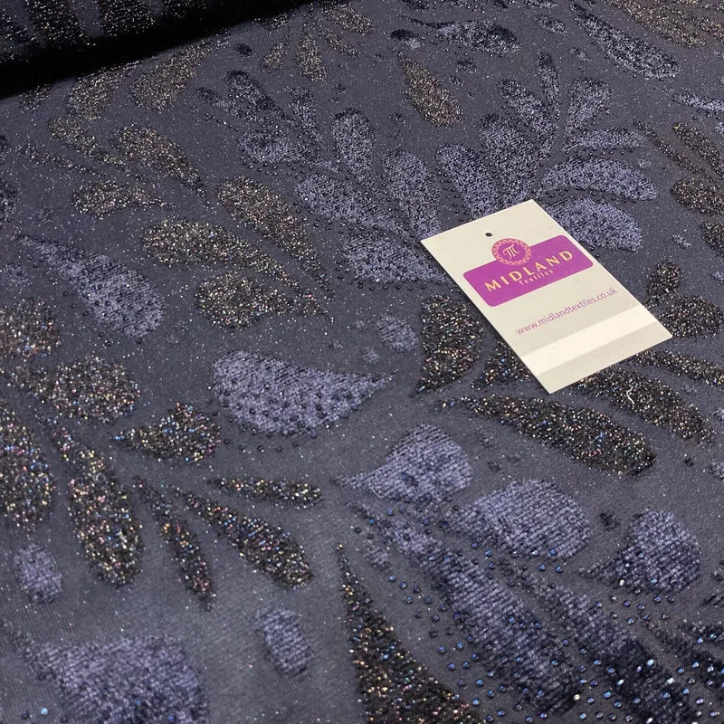 Velvet Devore Stretch Dew Drops Dress Fabric 158cm Wide M1826