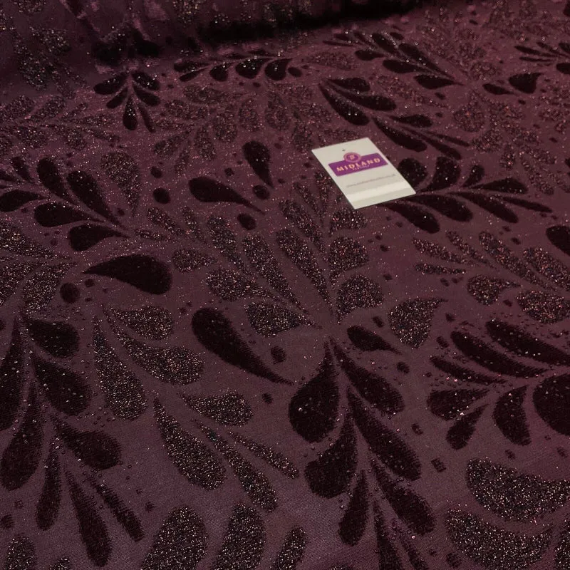 Velvet Devore Stretch Dew Drops Dress Fabric 158cm Wide M1826