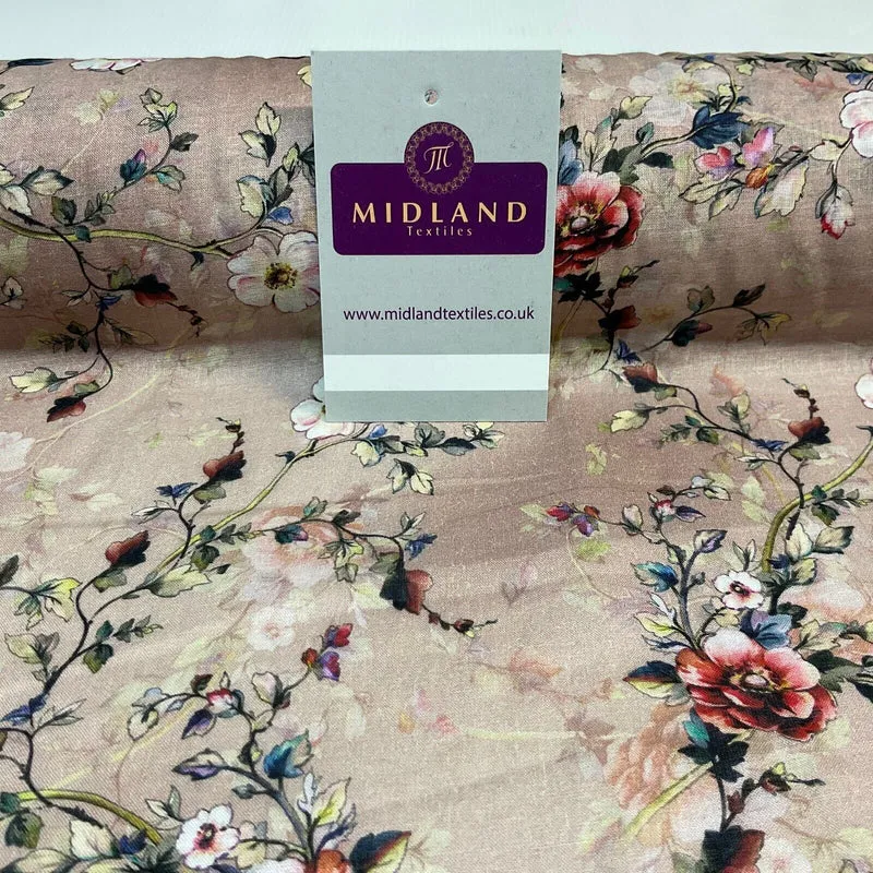 Summer floral lightweight Cotton Lawn dress Fabric Sold per Metre M1828
