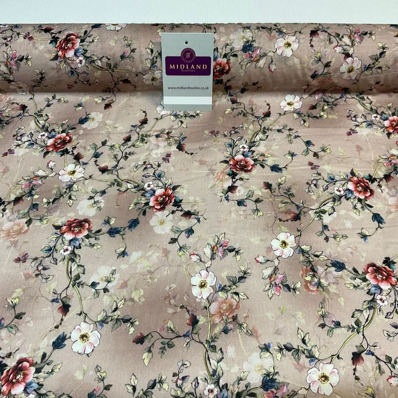 Summer floral lightweight Cotton Lawn dress Fabric Sold per Metre M1828