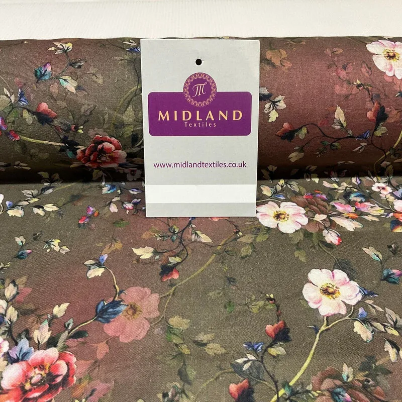 Summer floral lightweight Cotton Lawn dress Fabric Sold per Metre M1828