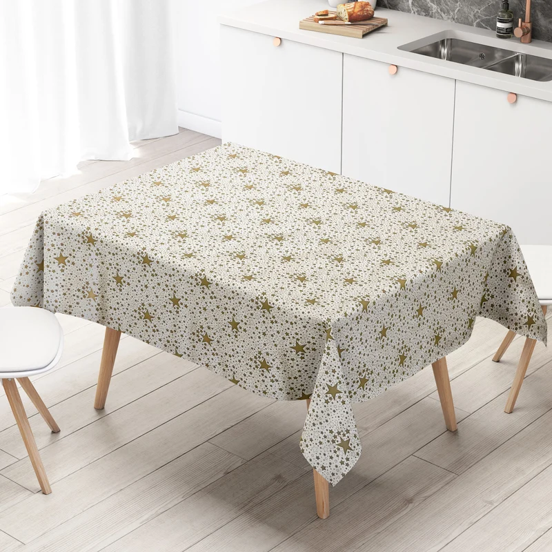 Wachstuch Rolle Weihnachten P226-1 Sterne gold Rollenware