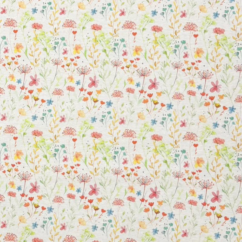 Jacquard Tischdecke aus beschichteter Baumwolle mit Fleckenschutz SERENA 3 Blumenwiese Gräser Pusteblume eckig rund oval