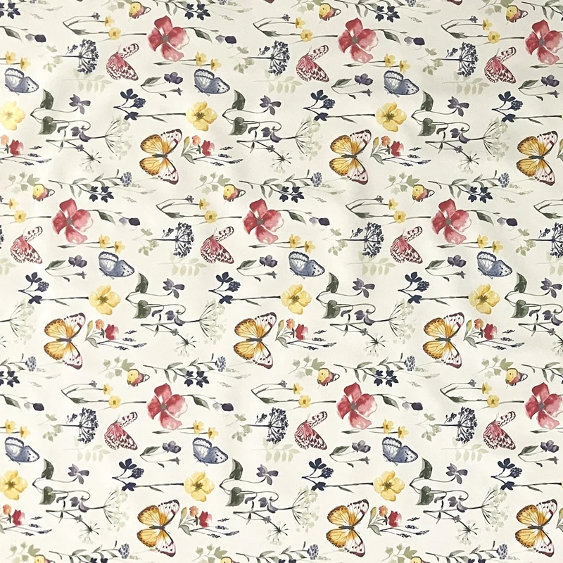 Wachstuch Rolle SONDERPOSTEN Schmetterlinge Blumen floral 01431-00 Rollenware