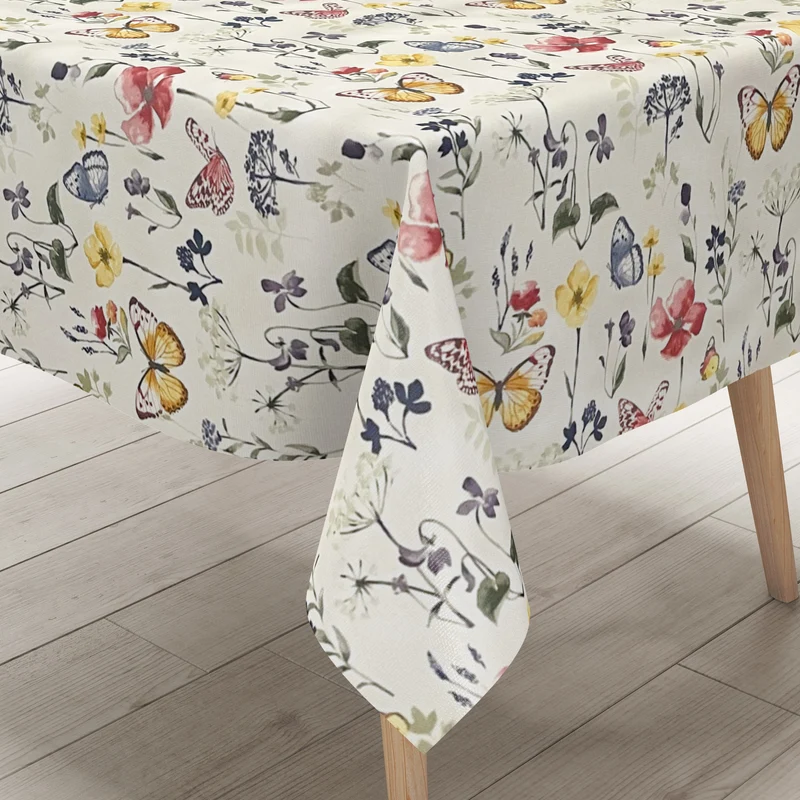 Wachstuch Rolle SONDERPOSTEN Schmetterlinge Blumen floral 01431-00 Rollenware