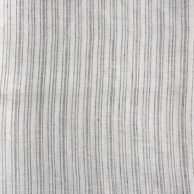 Gardinenstoff Lino Stripe - black 310 cm