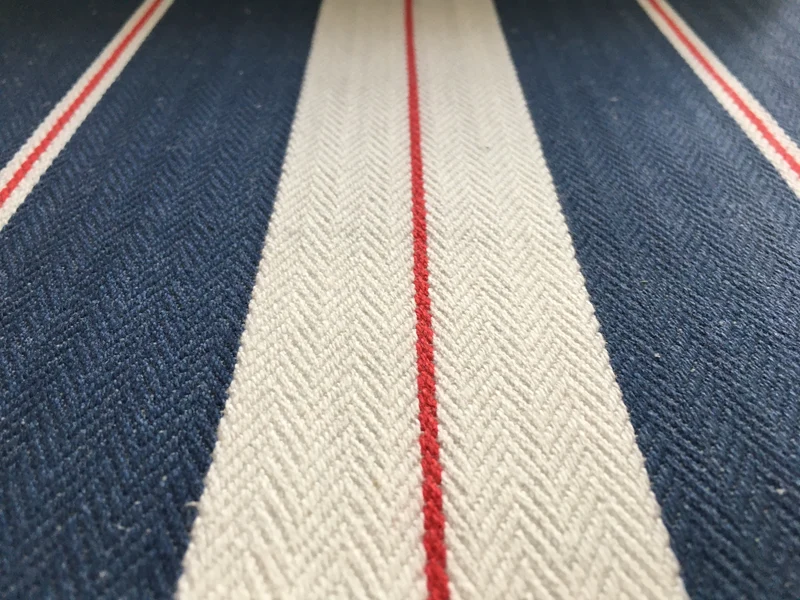 Cotton Stripes - navy & red